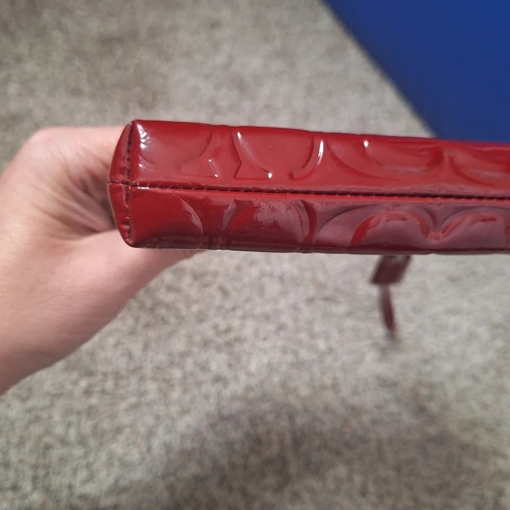 Coach wristlet Shiny Red
